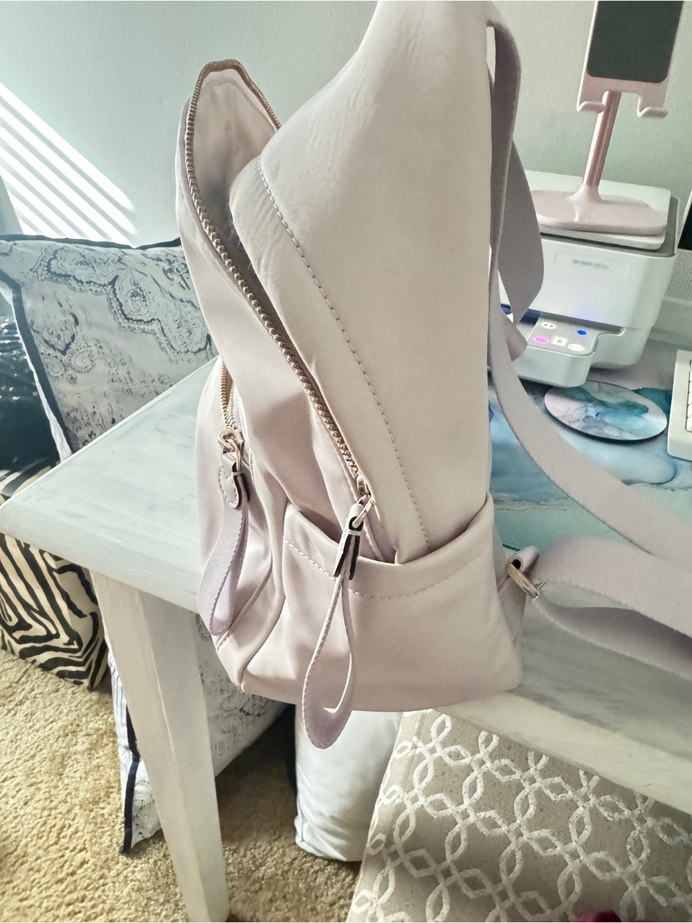 kate spade Blush Leather Mini Backpack with Gold Hardware - Picture 5 of 7